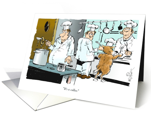Amusing congrats on receiving a loving service dog cartoon card