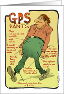 Amusing GPS Bon Voyage and traveling pants cartoon card