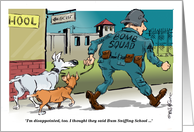 Blank Any Occasion Bomb Sniffing Dog Trainee Cartoon card