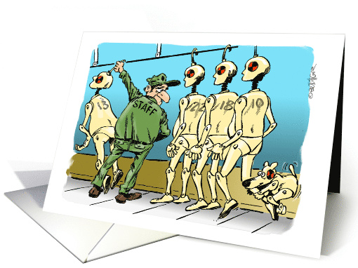 Amusing horn dog birthday wish to his/her best human friend card