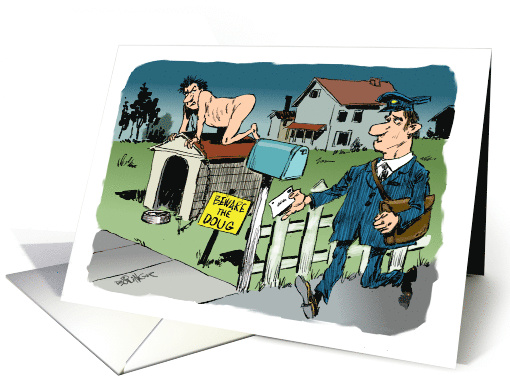 Amusing retirement announcement from the postal service cartoon card