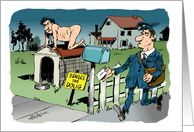 Amusing retirement announcement from the postal service cartoon card