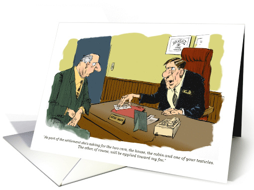 Amusing sorry to hear of your divorce but good luck card (1509102)