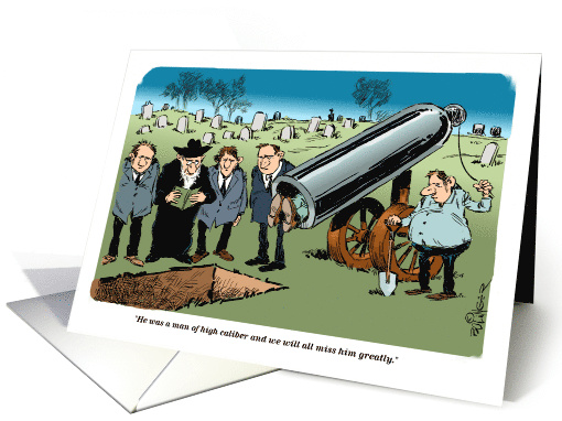 Amusing high caliber blank any occasion canon and grave card (1510368)