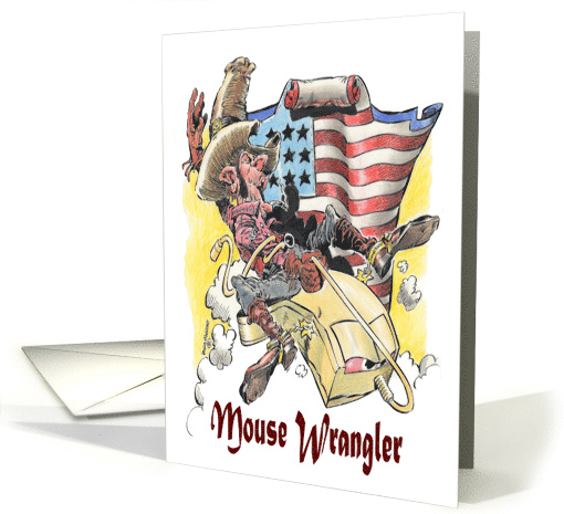 Amusing congrats on becoming a computer technician and mouser card
