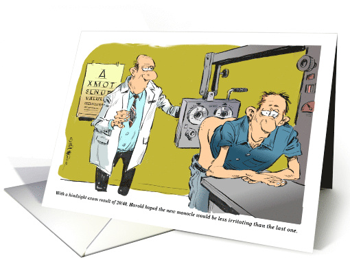 Amusing eye surgical get well and hindsight check card (1521888)