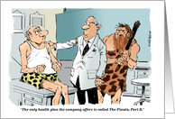 Amusing company employee health plan feel better soon cartoon card