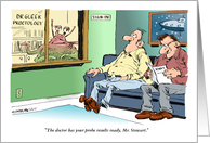 Amusing colonoscopy feel better and alien doctor cartoon card