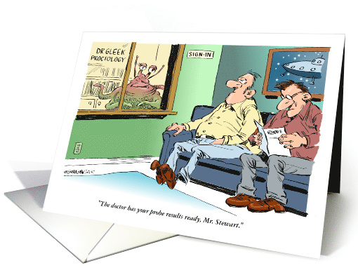 Amusing blank any occasion alien proctology results card (1531048)