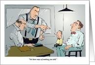 Amusing Cops and Dummy Declaration to Your Secret Pal Cartoon card