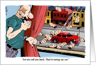 Amusing celebrate National Odometer Day, May 12 cartoon card