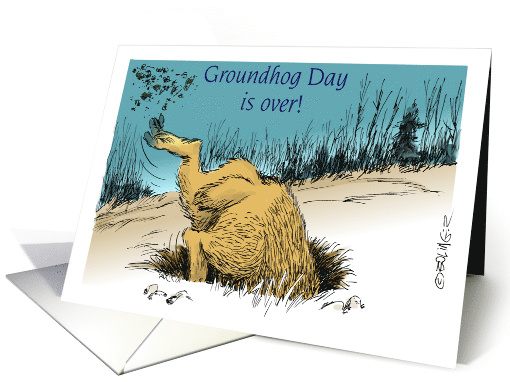 Amusing belated Groundhog Day and Hog returning to hole card (1552742)