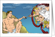 Amusing Off Color Tax Day Holiday and the Gods Cartoon card