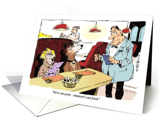 Funny Anniversary of First Date With Him Dinner Invitation card