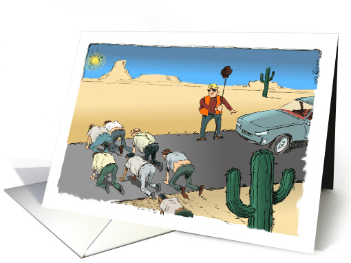 Amusing TGIF and Friday as the Week's Destination Cartoon card