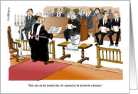 Funny Blank Any Occasion Bucket List Burial In a Bucket Cartoon card