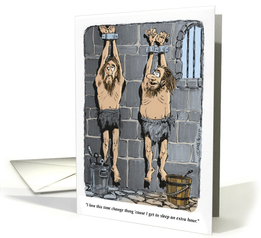 Amusing General Comment On Daylight Saving Time Cartoon card (1563276)