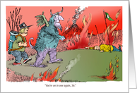Amusing Blank All Occasion Golf In Hell Cartoon card