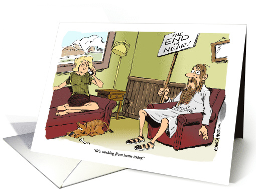 Amusing Good Luck With Your New Job and Work from Home card (1570654)