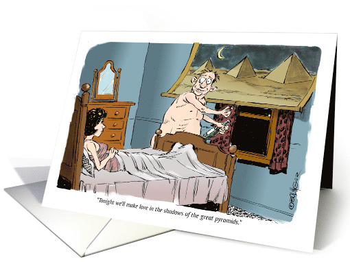 Sexy Blank Any Occasion Love in Shadows of the Pyramids card (1572274)