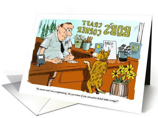 Amusing Blank Any Occasion Hobby Related Craft Store Scene card