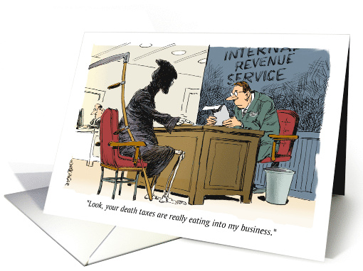 Humorous Tax Preparer or CPA Appointment Reminder Cartoon card