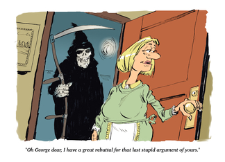 Man's Apology to a Woman After a Rough Argument Cartoon