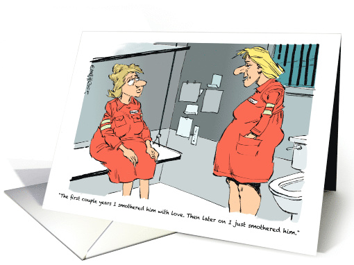 Announcement of divorce or break up through jail humor cartoon card