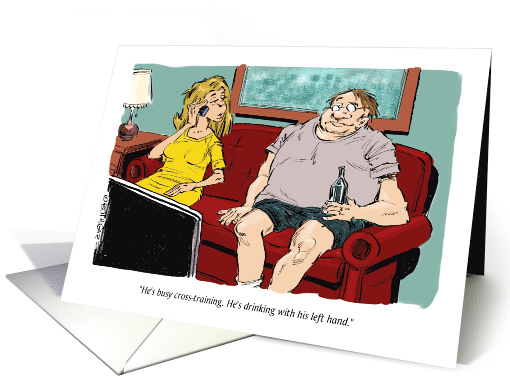 Addiction Recovery Support Message in a Cartoon card (1599852)