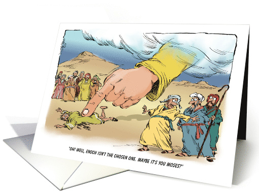 Amusing God's Selection of a Representative Blank Cartoon card