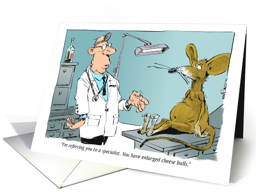 Amusing iInvite to a Cancer-free Party and Celebration Cartoon card