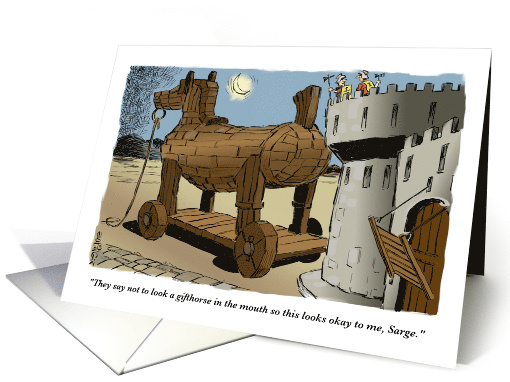 Blunt and Rude Pronouncement to an Ass Cartoon card (1602400)