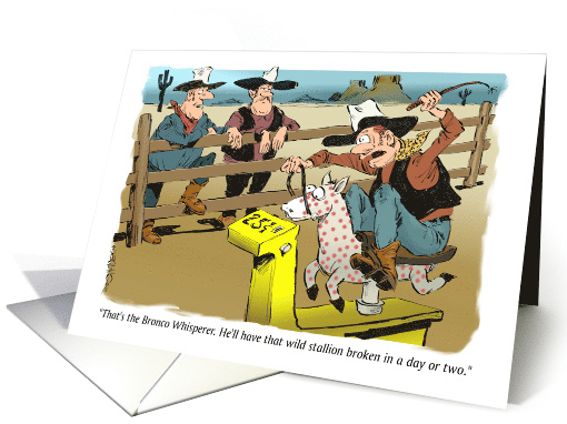 Amusing Happy Birthday Cowboy Cartoon card (1603832)