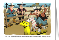 Amusing Blank Any Occasion Cowboy and a Quarter Horse card