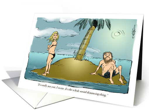 Miss You During this COVID19 Separation Cartoon card