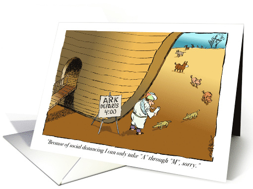 A Note of COVID 19 Health Awareness Encouragement in Cartoon Form card