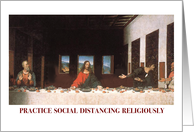 Blank Socially Distanced Last Supper by Michaelangelo card