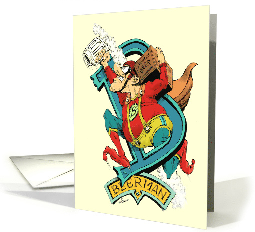 Secret Pal Birthday Greeting from Beerman Cartoon card (1614050)