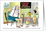Blank Any Purpose Retired Covid 19 Fighter Cartoon card
