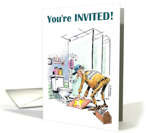 Cartoon Invitation to a Retirement Party card (1620824)