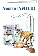 Cartoon Invitation to a Retirement Party card