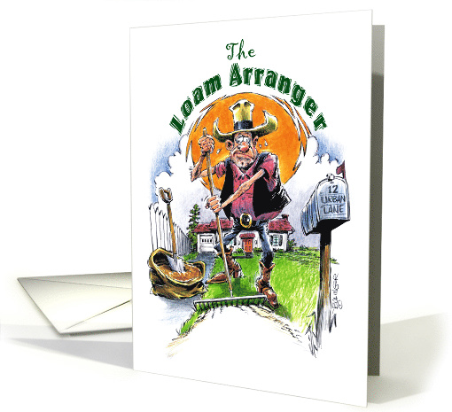 Comic Landscaping Business Thank You to Client card (1620928)