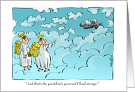 Amusing Presidential Cloud Storage Cartoon card