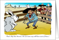 Western Themed Belated Easter Wish and a Wild Hare card