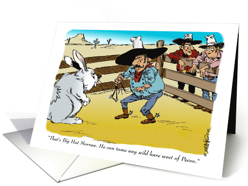 Western Themed Birthday on Easter Cartoon card (1625172)