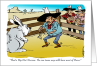 Western Themed Birthday on Easter Cartoon card