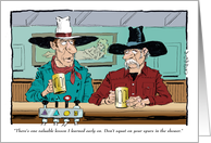 Amusing Raise a Glass to Grandpa on his Cowboy Birthday card