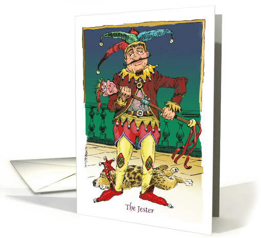 Amusing Invitation to a Mardi Gras Masquerade Party card (1630564)