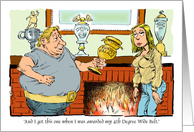 Amusing Weight-loss Encouragement and a Trophy Cartoon card