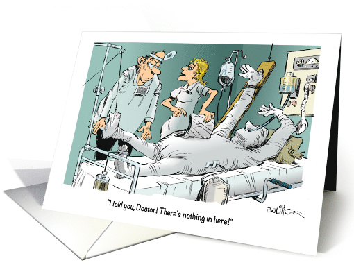 Announcement of Homecoming from Hospital Stay Cartoon card (1635870)